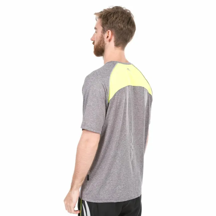 Telford Quick Dry Active TShirt Smoke Marl Men Trespass Gym and Sports Tops