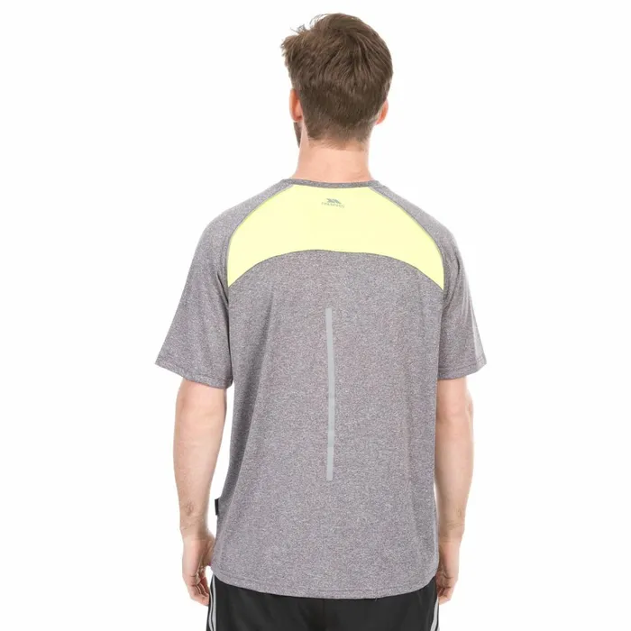 Telford Quick Dry Active TShirt Smoke Marl Men Trespass Gym and Sports Tops