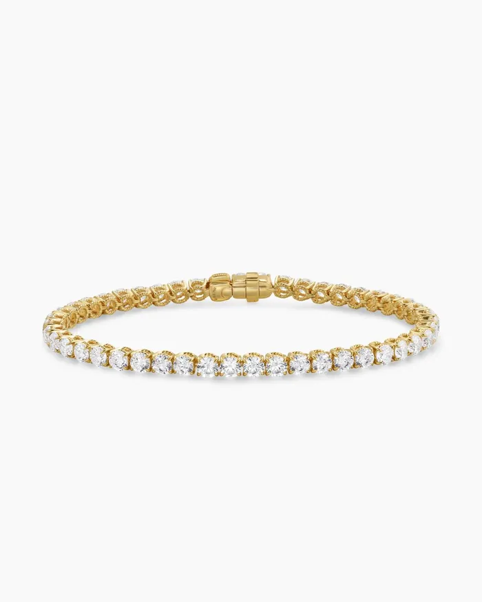 Tennis Bracelet In 18K Yellow Gold With Diamonds 38mm Women David Yurman Chain Tennis Bracelet In 18K Yellow Gold With Diamonds 38mm Women David Yurman Chain