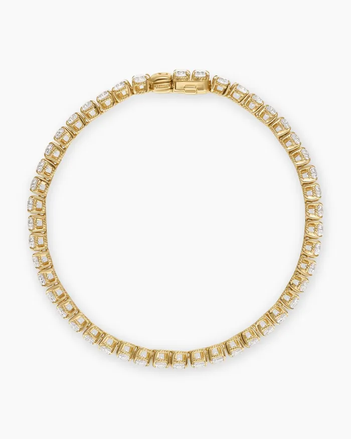 Tennis Bracelet In 18K Yellow Gold With Diamonds 38mm Women David Yurman Chain Tennis Bracelet In 18K Yellow Gold With Diamonds 38mm Women David Yurman Chain