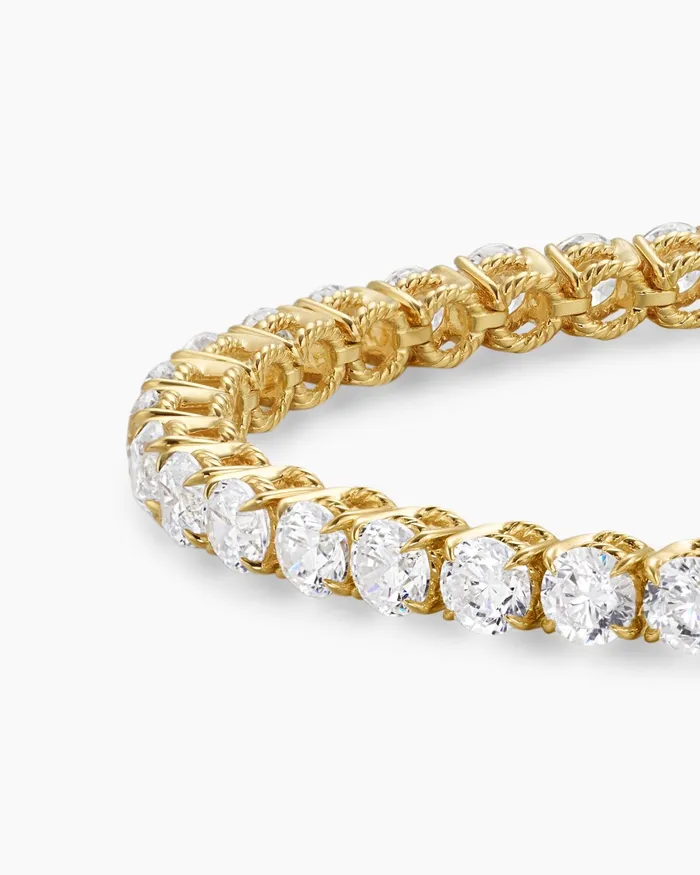 Tennis Bracelet In 18K Yellow Gold With Diamonds 38mm Women David Yurman Chain Tennis Bracelet In 18K Yellow Gold With Diamonds 38mm Women David Yurman Chain