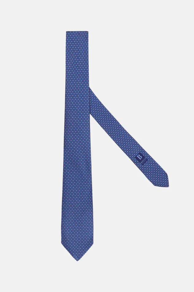 Ties Men Boggi Milano Polka Dot Silk Tie Blue