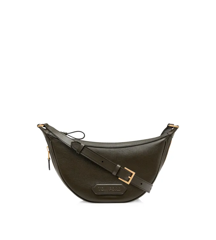 TOM FORD Belt Bags Men SMOOTH LEATHER ZIP CRESCENT BAG