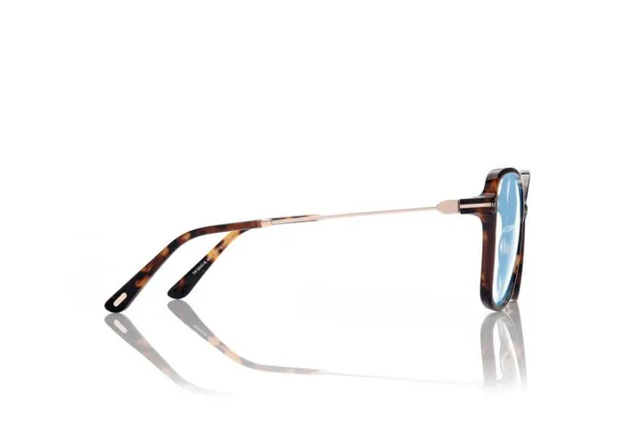 TOM FORD Blue Block Collection Women BLUE BLOCK BUTTERFLY OPTICALS Dark Havana