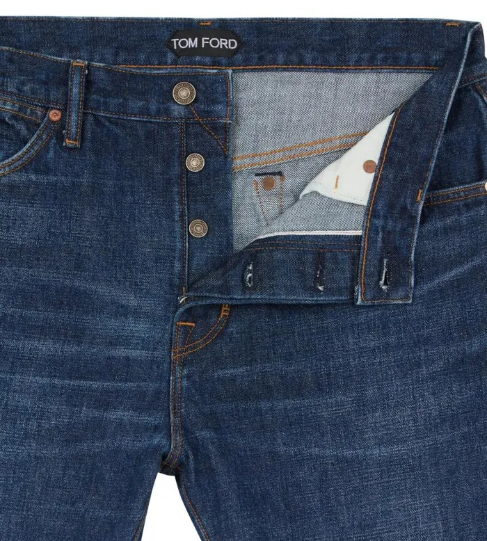 TOM FORD Denim Men INDIGO SELVEDGE STANDARD FIT DENIM Vintage Rinse
