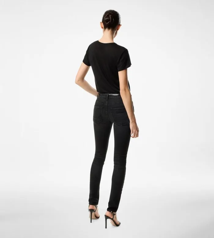 TOM FORD Denim Women DISTRESSED STRETCH DENIM SKINNY JEANS Black TOM FORD Denim Women DISTRESSED STRETCH DENIM SKINNY JEANS Black