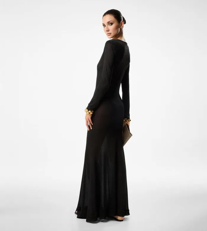 TOM FORD Dresses Women LUREX JERSEY KNIT EVENING DRESS Black