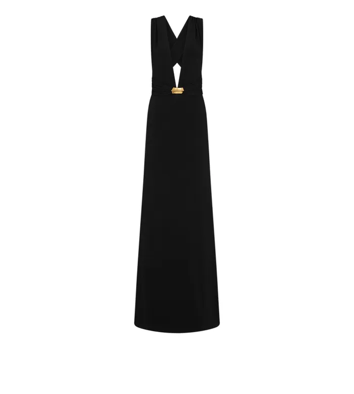 TOM FORD Dresses Women PLUNGING VNECK JERSEY EVENING DRESS Black