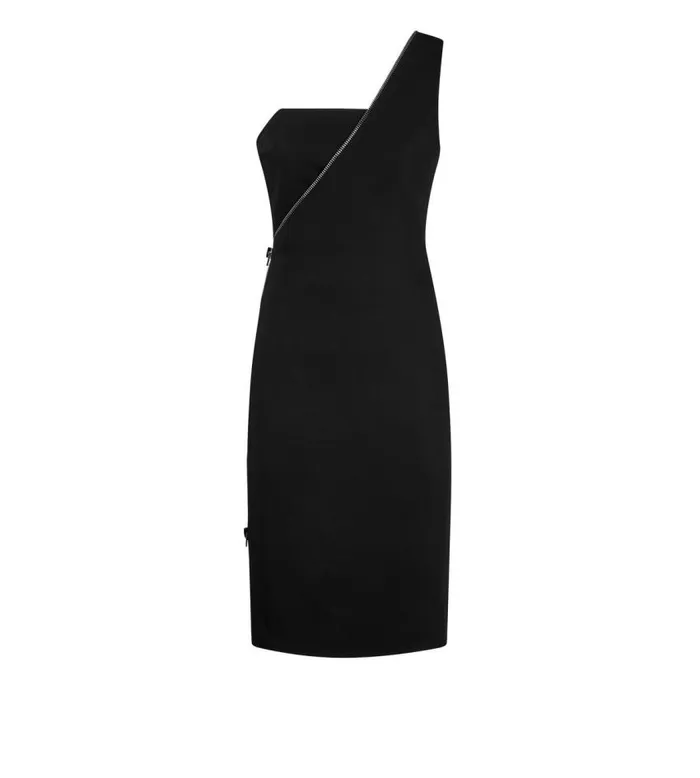 TOM FORD Dresses Women VISCOSE STRETCH CADY ONE SHOULDER COCKTAIL DRESS Black