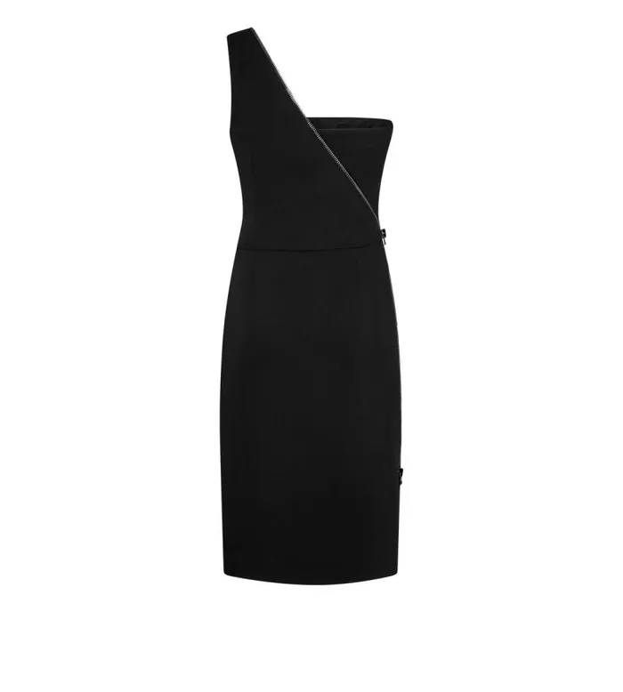 TOM FORD Dresses Women VISCOSE STRETCH CADY ONE SHOULDER COCKTAIL DRESS Black TOM FORD Dresses Women VISCOSE STRETCH CADY ONE SHOULDER COCKTAIL DRESS Black