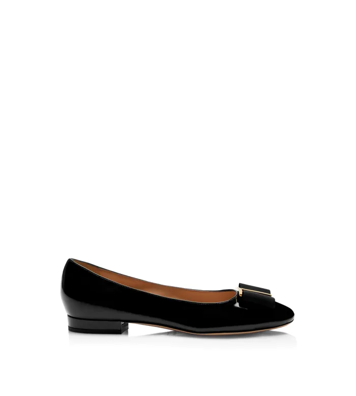 TOM FORD Flats Women LEATHER AND GROS GRAIN AUDREY BALLERINA FLAT Black