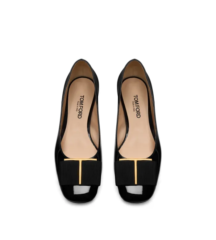 TOM FORD Flats Women LEATHER AND GROS GRAIN AUDREY BALLERINA FLAT Black TOM FORD Flats Women LEATHER AND GROS GRAIN AUDREY BALLERINA FLAT Black