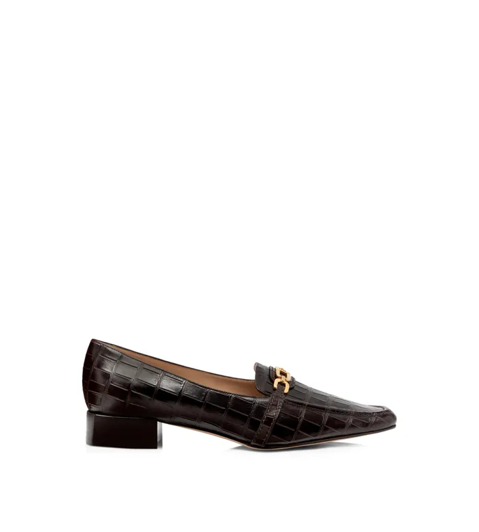 TOM FORD Flats Women STAMPED CROCODILE LEATHER WHITNEY LOAFER