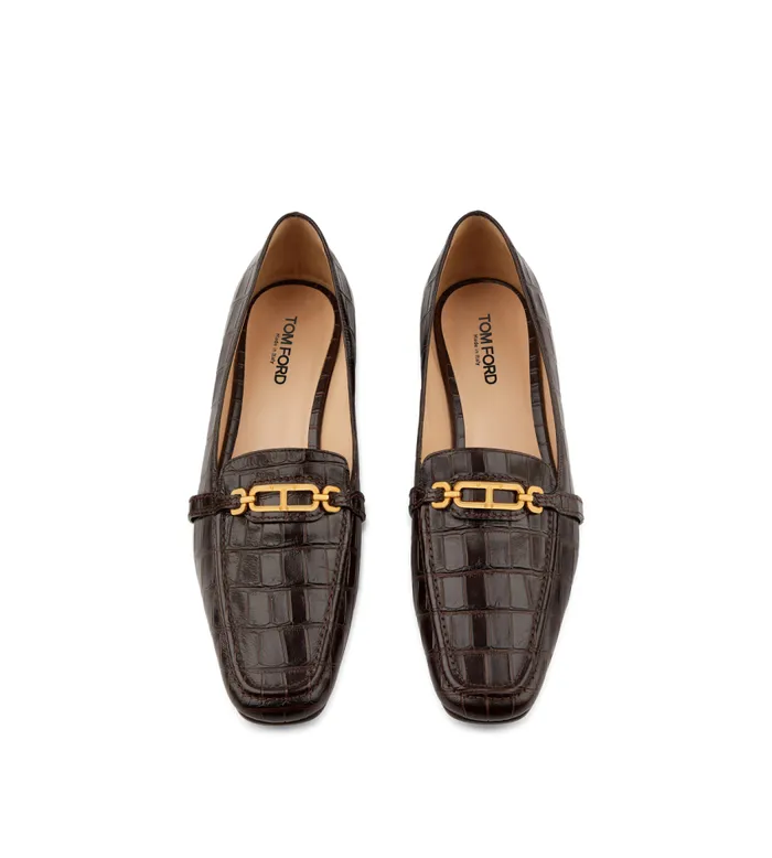 TOM FORD Flats Women STAMPED CROCODILE LEATHER WHITNEY LOAFER TOM FORD Flats Women STAMPED CROCODILE LEATHER WHITNEY LOAFER