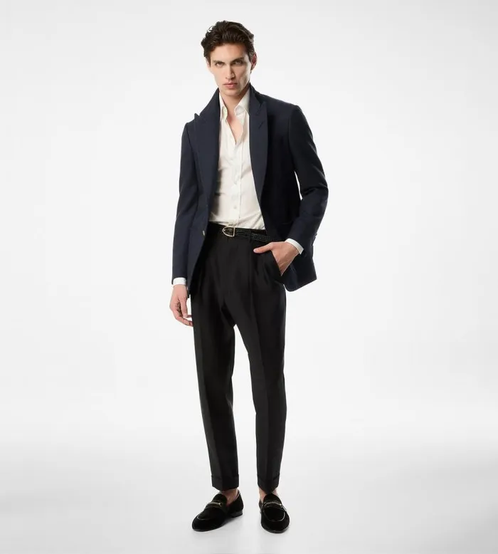 TOM FORD Jackets Men GRAND HOPSACK SHELTON SPORT JACKET Navy