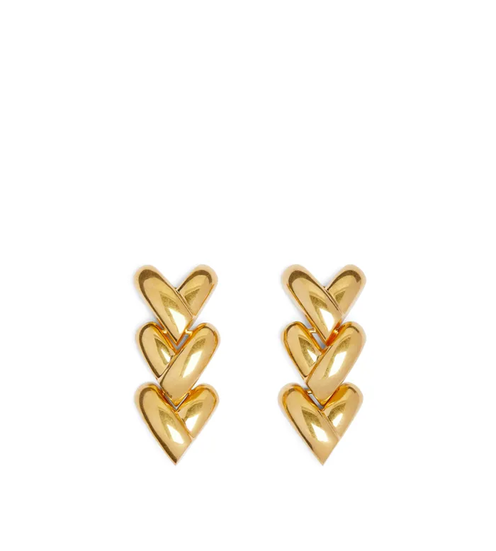 TOM FORD Jewelry Women BRASS LOVE EARRINGS Vintage Gold