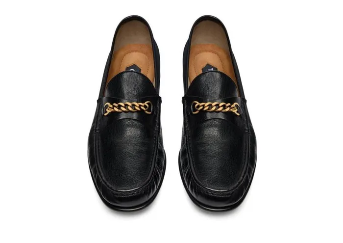 TOM FORD Loafers Men GRAIN LEATHER YORK CHAIN LOAFER Black TOM FORD Loafers Men GRAIN LEATHER YORK CHAIN LOAFER Black
