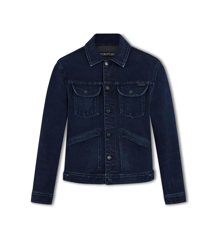 TOM FORD Outerwear Men JAPANESE SELVEDGE DENIM JACKET Vintage Indigo