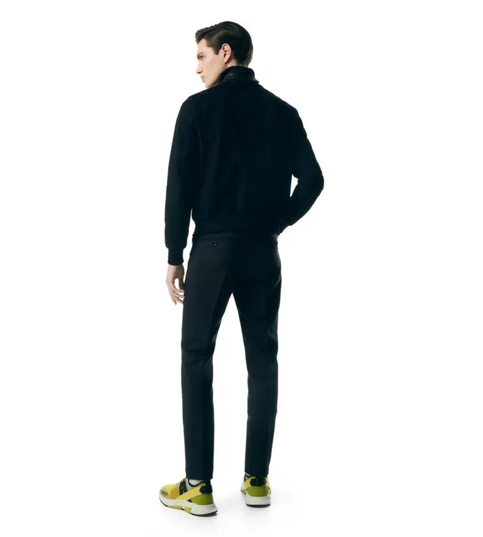TOM FORD Outerwear Men LIGHT SUEDE TRACK BOMBER Black TOM FORD Outerwear Men LIGHT SUEDE TRACK BOMBER Black