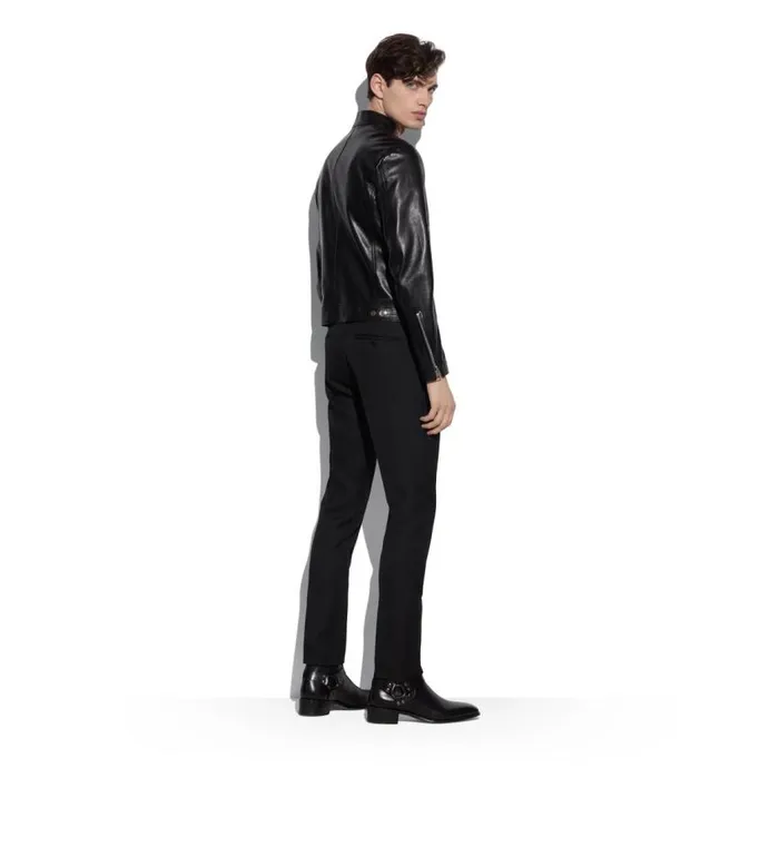 TOM FORD Outerwear Men SOFT LEATHER CAFE BIKER Black TOM FORD Outerwear Men SOFT LEATHER CAFE BIKER Black