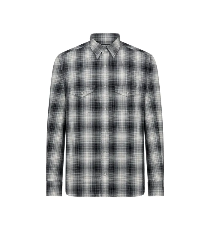 TOM FORD Shirts Men GRAND CHECK WESTERN SHIRT