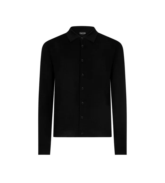 TOM FORD Shirts Men PURE SILK SHIRT Black