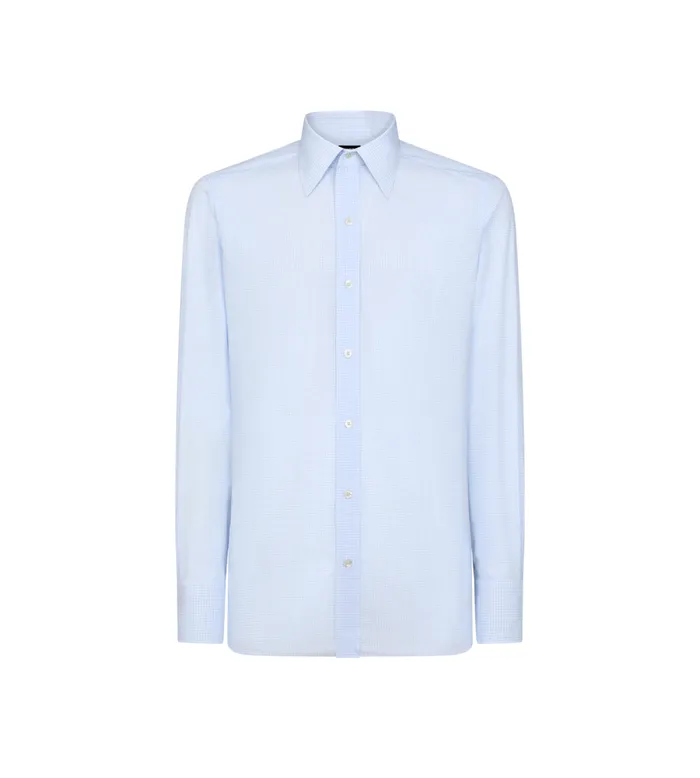 TOM FORD Shirts Men SMALL GINGHAM SLIM FIT SHIRT