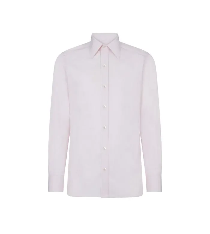 TOM FORD Shirts Men TWISTED TWILL SLIM FIT SHIRT Light Rose