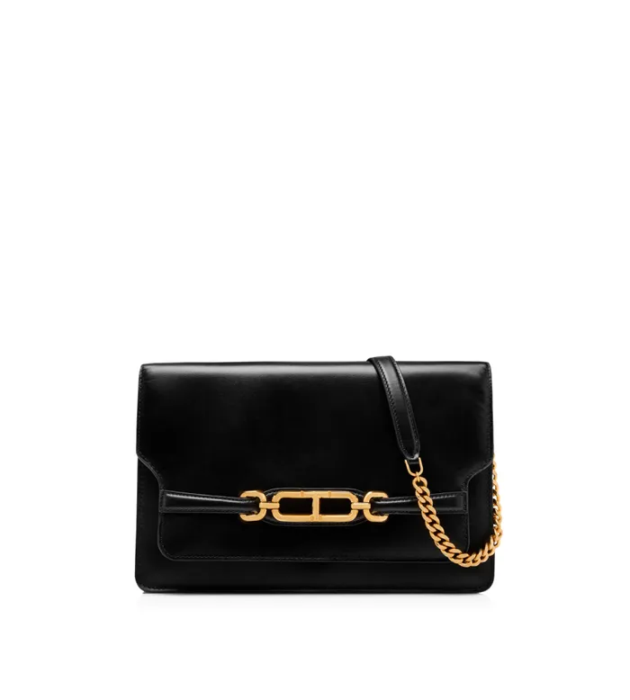 TOM FORD Shoulder Bags Women PALMELLATOEFFECT LEATHER WHITNEY MEDIUM SHOULDER BAG Black
