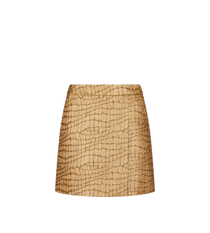 TOM FORD Skirts Women CROCO JACQUARD MINI SKIRT Gold