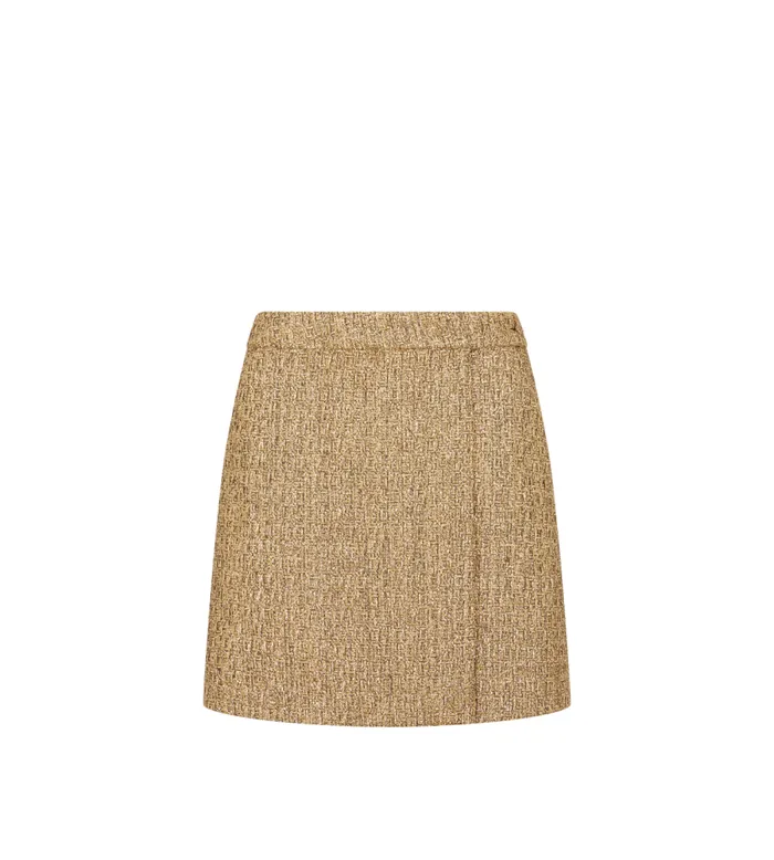 TOM FORD Skirts Women WOOL BLEND TWEED MINI SKIRT Antique Gold