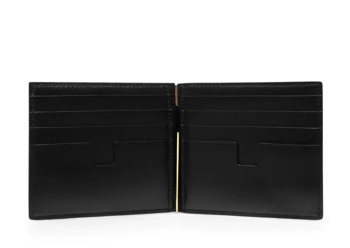 TOM FORD Small Leather Goods Men GLOSSY PRINTED CROC MONEY CLIP WALLET Black TOM FORD Small Leather Goods Men GLOSSY PRINTED CROC MONEY CLIP WALLET Black
