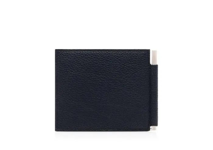 TOM FORD Small Leather Goods Men GRAIN LEATHER MONEY CLIP WALLET Midnight Blue TOM FORD Small Leather Goods Men GRAIN LEATHER MONEY CLIP WALLET Midnight Blue