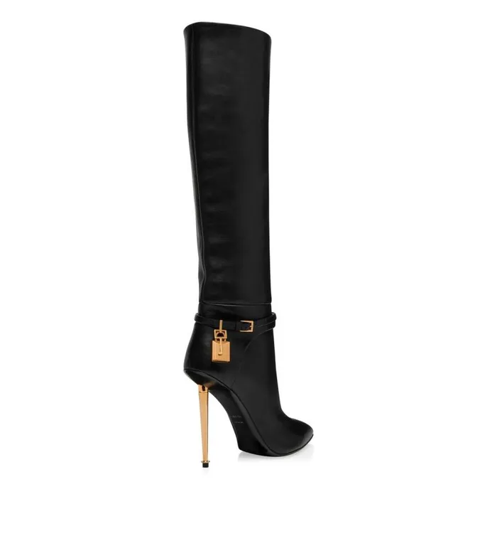 TOM FORD The Padlock Women LEATHER PADLOCK BOOT Black TOM FORD The Padlock Women LEATHER PADLOCK BOOT Black