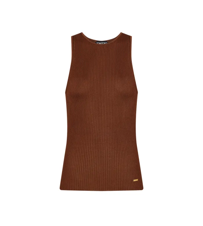 TOM FORD Tops Women SHINY VISCOSE RIB KNIT TANK TOP