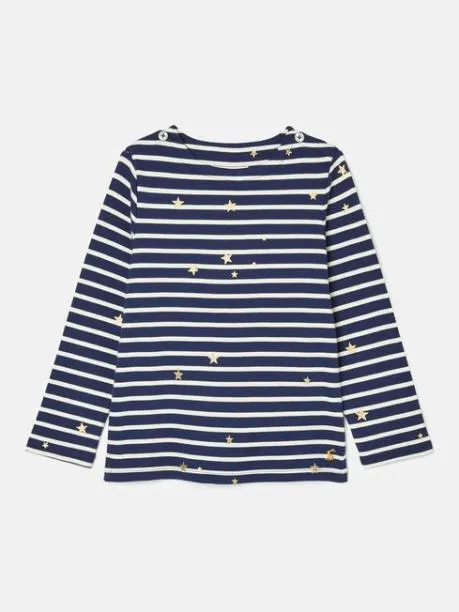 Tops and TShirts Girls Joules Navy Blue Long Sleeve Top