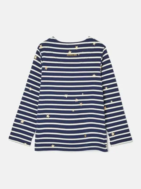 Tops and TShirts Girls Joules Navy Blue Long Sleeve Top