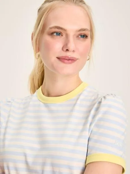 Tops and TShirts Women Joules Blue Stripe Short Sleeve TShirt