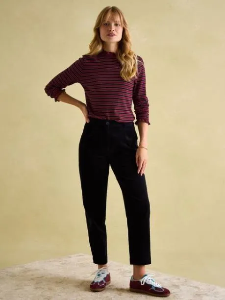 Tops and TShirts Women Joules Burgundy Long Sleeve Jersey Top