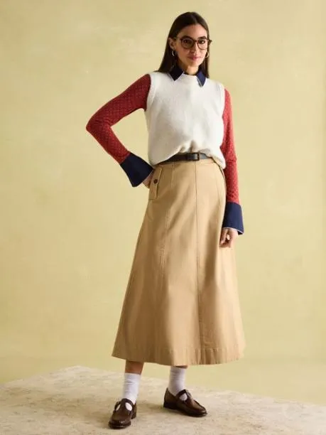 Tops and TShirts Women Joules Red Geo Long Sleeve Top