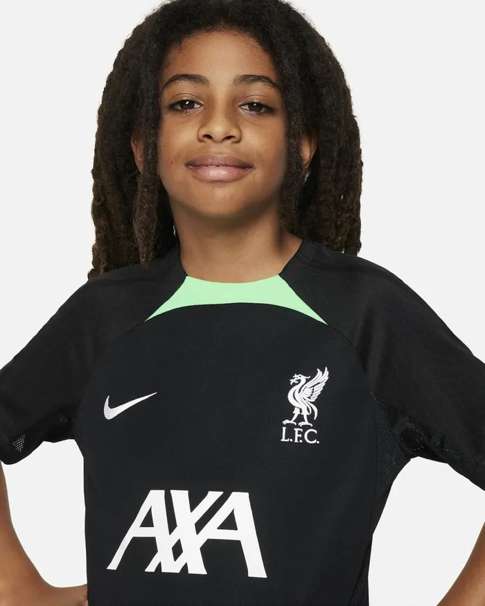 Tops And TShirts Kids Nike Liverpool FC Strike Blackpoison Greenwhite