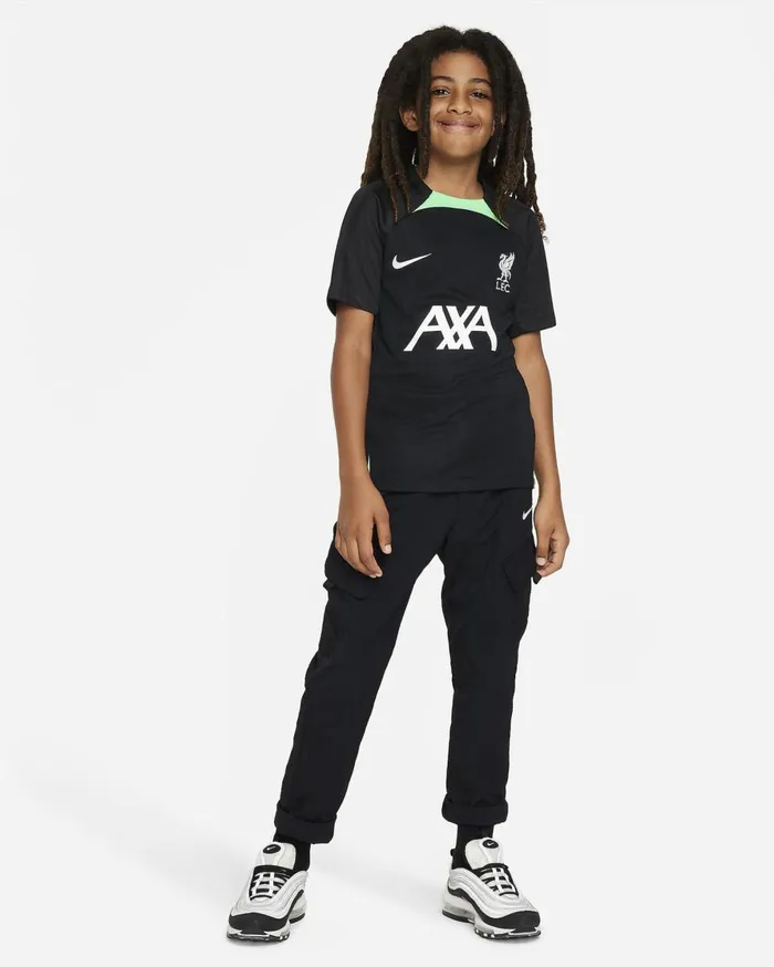 Tops And TShirts Kids Nike Liverpool FC Strike Blackpoison Greenwhite