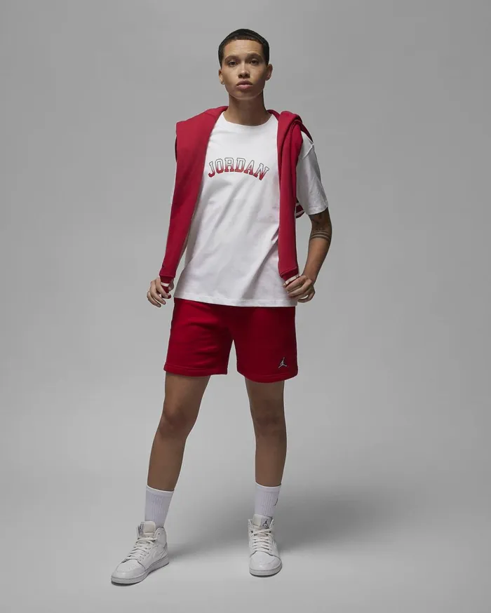 Tops And TShirts Women Nike Jordan Whitegym Red