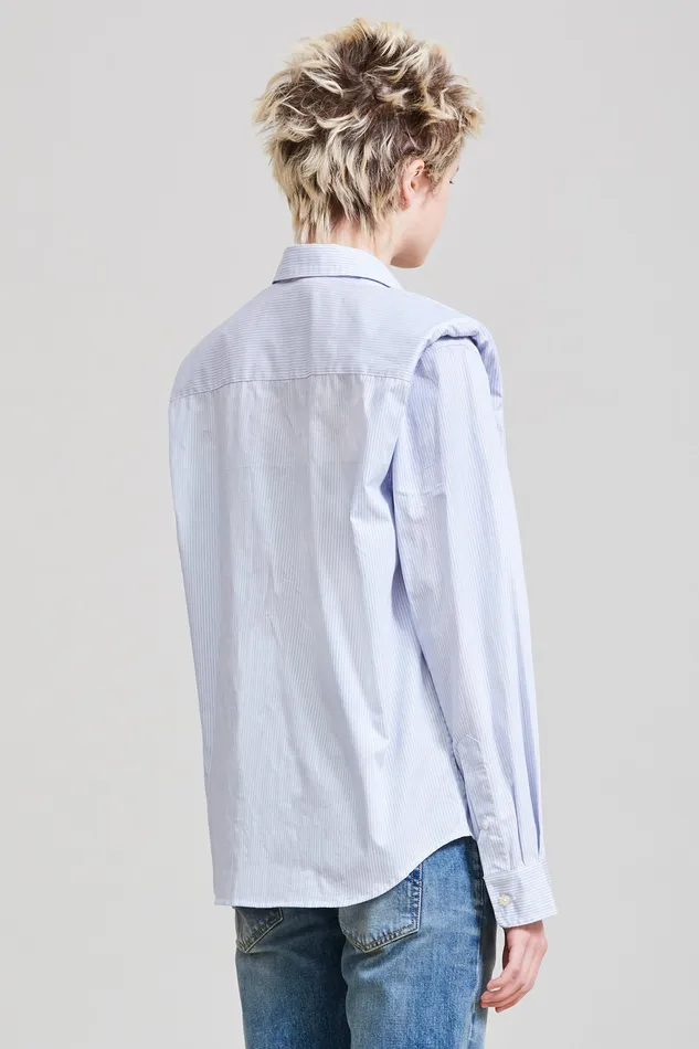 Tops Folded Shoulder Shirt 8211 Blue Stripe R13 Women