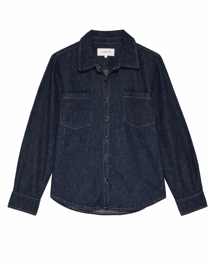 Tops Women The Great The Scouting Shirt Rinse Wash