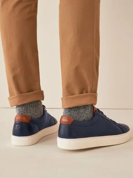Trainers Men Joules Navy Blue Leather Trainers Trainers Men Joules Navy Blue Leather Trainers