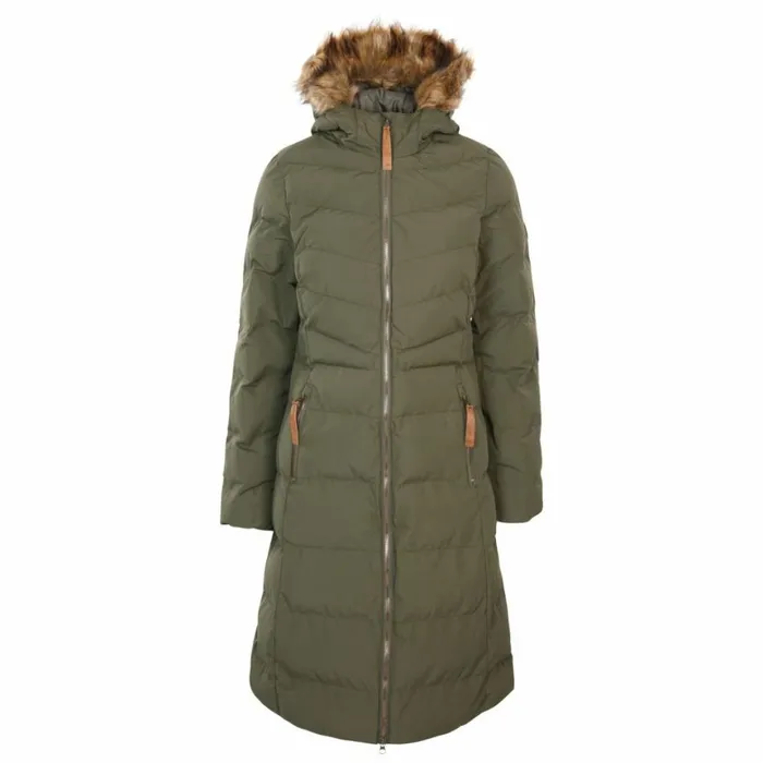 Trespass Padded Jacket Long Length Audrey X Dark Vine Women Trespass Casual Jackets