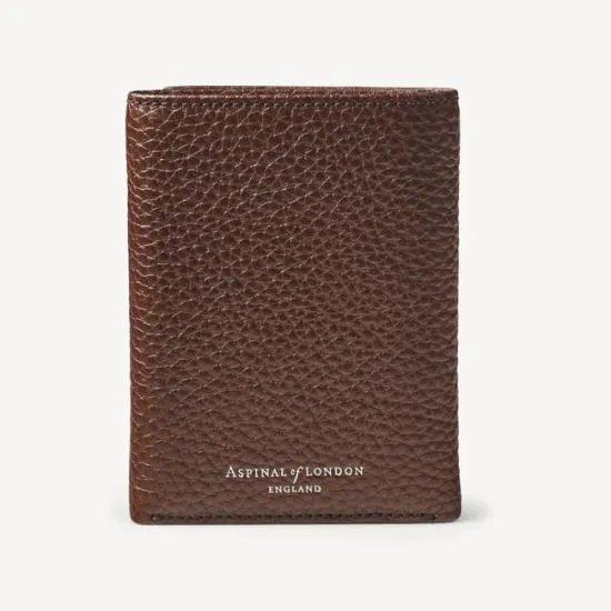 Trifold Wallet Tobacco Pebble Men Aspinal Of London Trifold Wallets