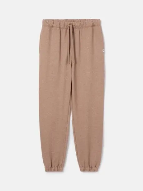 Trousers and Jeans Women Joules Brown Herringbone Jersey Slim Leg Joggers