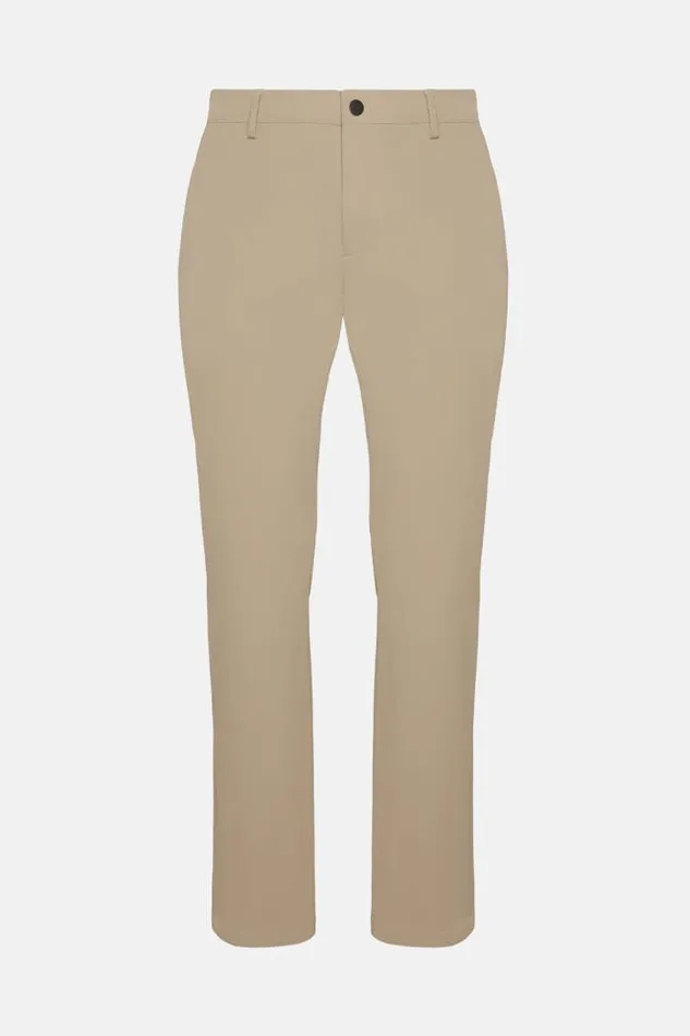 Trousers Men Boggi Milano B Tech Stretch Performance Nylon Trousers Beige